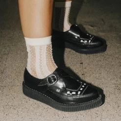 A3017 Black TUKskin™ Buckle Pointed Creeper