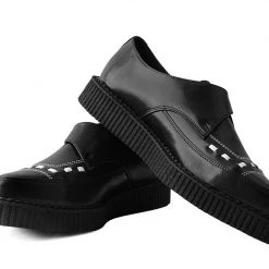 A3017 Black TUKskin™ Buckle Pointed Creeper