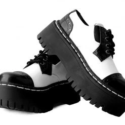 A3031L Black & White TUKskin™ Double Decker Brogue Women