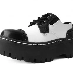 A3031L Black & White TUKskin™ Double Decker Brogue Women