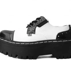 A3031L Black & White TUKskin™ Double Decker Brogue Women