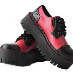 A3032L Black & Red Double Decker Brogue