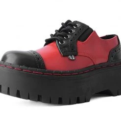 A3032L Black & Red Double Decker Brogue