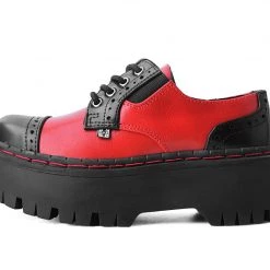 A3032L Black & Red Double Decker Brogue