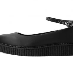 A3042L Monochrome Twist Ballet Ankle Strap Creeper