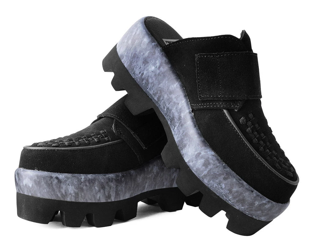 A3066 Black Marble Dino Lug Mule New Arrivals