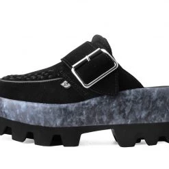 A3066 Black Marble Dino Lug Mule New Arrivals