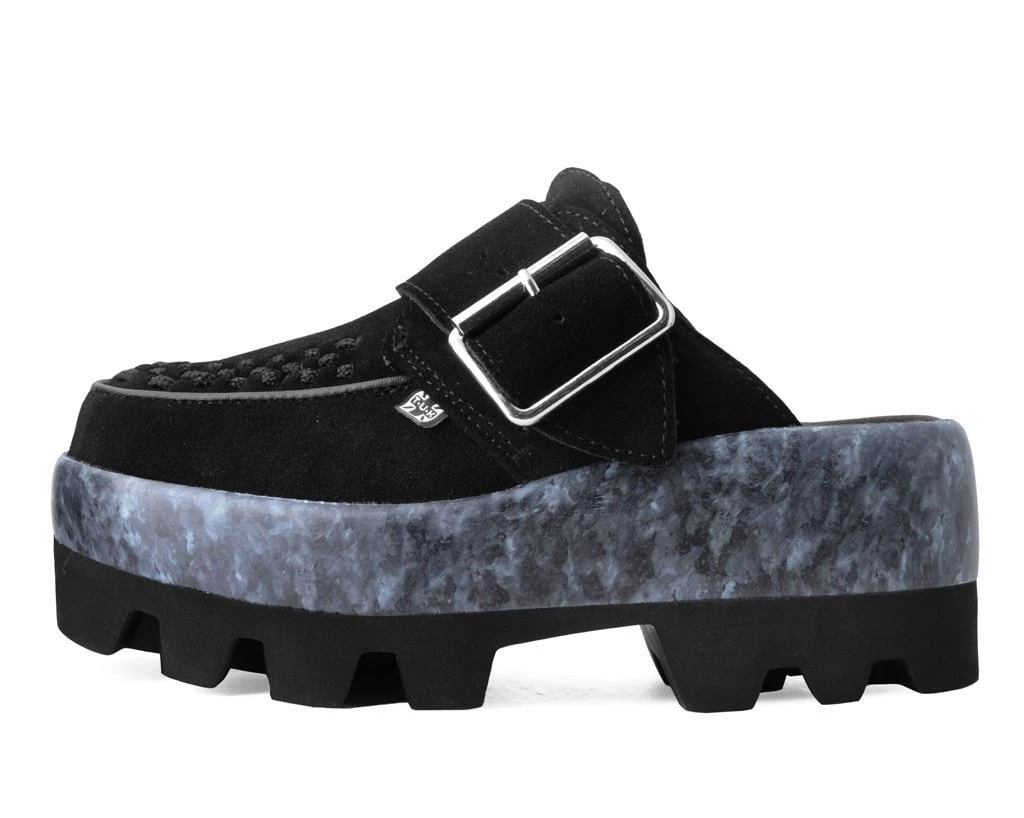 A3066 Black Marble Dino Lug Mule New Arrivals