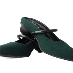 A3070L Women Cedar Green Faux Suede Ball Heel