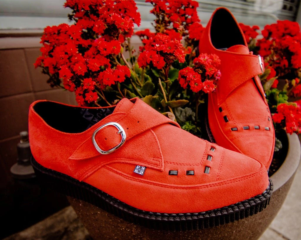 A3074 Red Suede Pointed Creeper