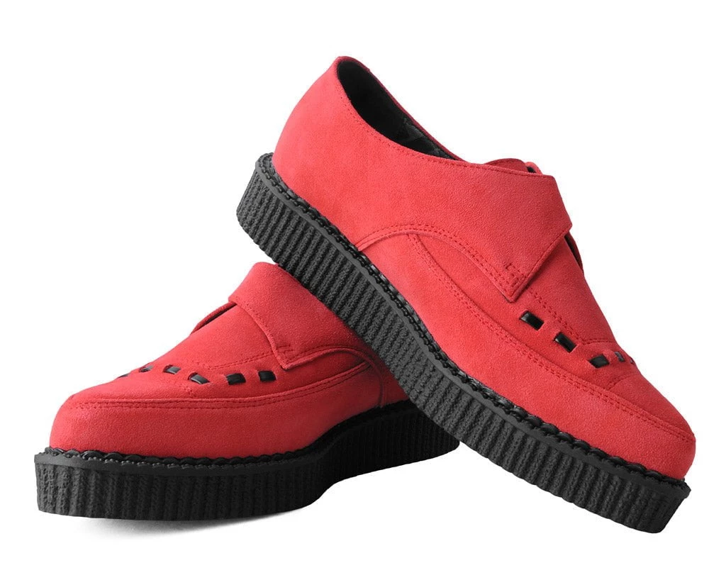 A3074 Red Suede Pointed Creeper