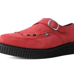 A3074 Red Suede Pointed Creeper