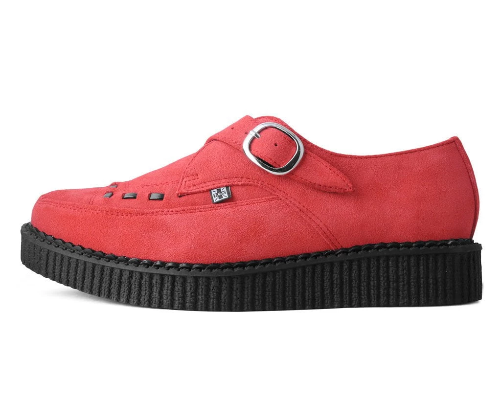 A3074 Red Suede Pointed Creeper