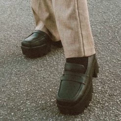 A3084L Black TUKskin™ Square Nosebleed Loafer New Arrivals