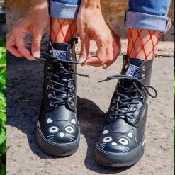 A6570L Back In Stock Black Kitty Sneaker Boot