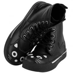A6570L Back In Stock Black Kitty Sneaker Boot