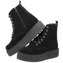 A8642L Women Black Suede Viva Mondo Boots