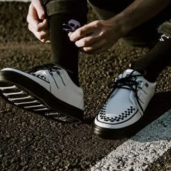 A9179 Women White Leather D-Ring VLK Sneaker