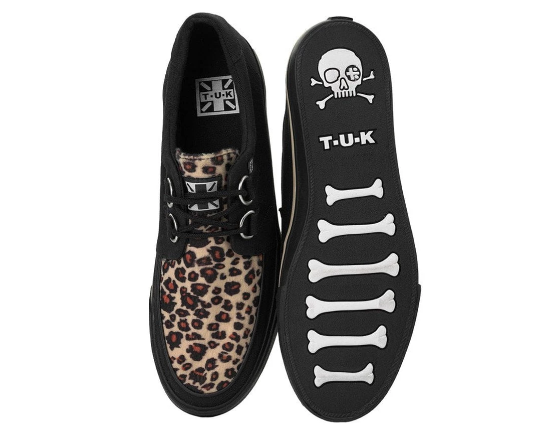 A9181 Black & Leopard Vegan VLK Sneaker Women