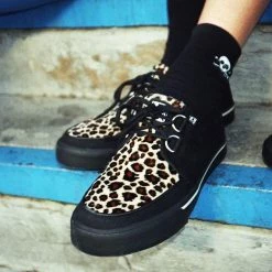 A9181 Black & Leopard Vegan VLK Sneaker Women