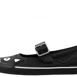 A9217L Black Kitty Face VLK Mary Janes Women