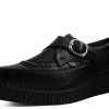 A9324 Black TUKskin™ Pointed Buckle Creeper Women