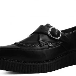 A9324 Black TUKskin™ Pointed Buckle Creeper Women