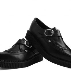 A9324 Black TUKskin™ Pointed Buckle Creeper Women