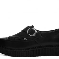 A9324 Black TUKskin™ Pointed Buckle Creeper Women
