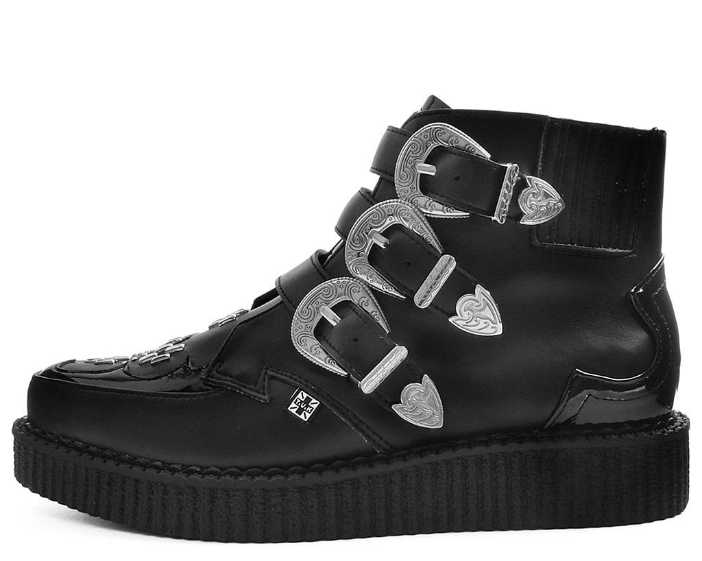 A9413 Black TUKskin™ Western Buckle Pointed Boot