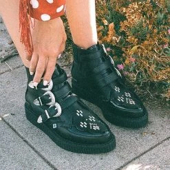 A9413 Black TUKskin™ Western Buckle Pointed Boot