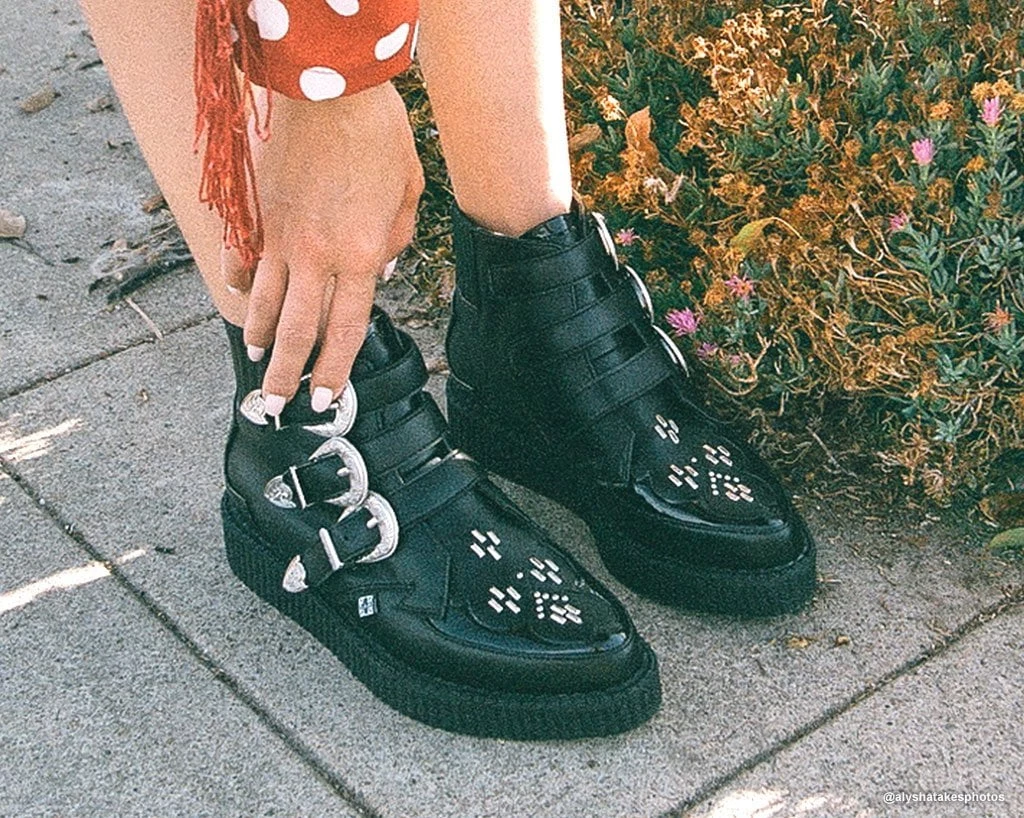 A9413 Black TUKskin™ Western Buckle Pointed Boot