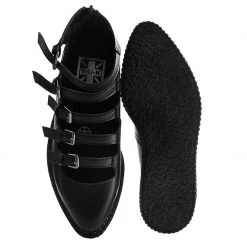 A9417L Black TUKskin™ Multi-Strap Pointed Mary Jane Creeper
