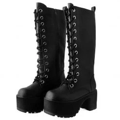 A9649L Distressed Knee-High Nosebleed Boot
