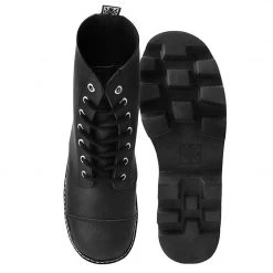 A9670 Black 7-Eye Dino Lug Sole Boot Women