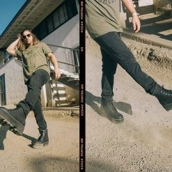 A9670 Black 7-Eye Dino Lug Sole Boot Women