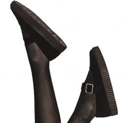 A9677L Black Pointed EZC Mary Jane Women