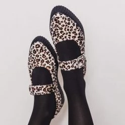 A9678L Leopard Pointed EZC Mary Jane