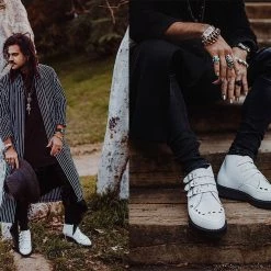 A9683 White TUKskin™ 3-Buckle Boot Women