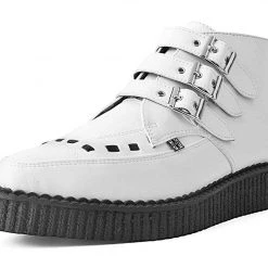 A9683 White TUKskin™ 3-Buckle Boot Women