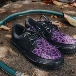 A9690 Black & Purple Leopard D-Ring VLK Sneaker