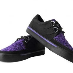 A9690 Black & Purple Leopard D-Ring VLK Sneaker