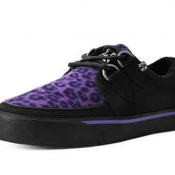 A9690 Black & Purple Leopard D-Ring VLK Sneaker