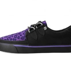A9690 Black & Purple Leopard D-Ring VLK Sneaker