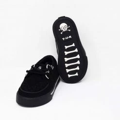 A9723B Black 2-Ring VLK Creeper Toddler Sneaker Vegan