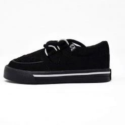 A9723B Black 2-Ring VLK Creeper Toddler Sneaker Vegan