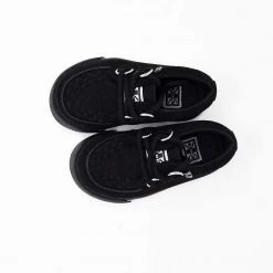 A9723B Black 2-Ring VLK Creeper Toddler Sneaker Vegan