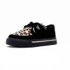 A9724B Black & Leopard 2-Ring VLK Creeper Toddler Sneaker