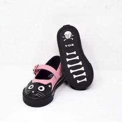 A9726B Black & Pink Kitty Mary Jane Toddler Sneaker
