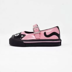 A9726B Black & Pink Kitty Mary Jane Toddler Sneaker